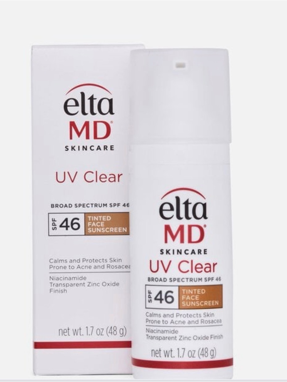 🆕 EltaMD UV Clear Broad-Spectrum Tinted Face Sunscreen, SPF 46, 1.7 oz